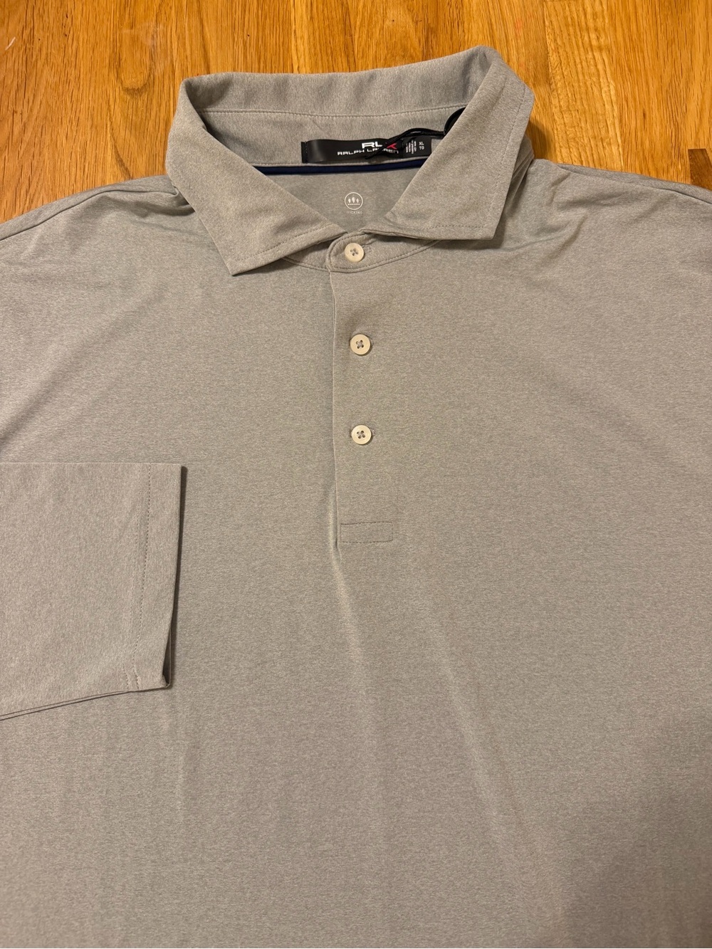 RLX Ralph Lauren Ivy Golf UPF 40+ mens gray long sleeve golf polo shirt XL NWT